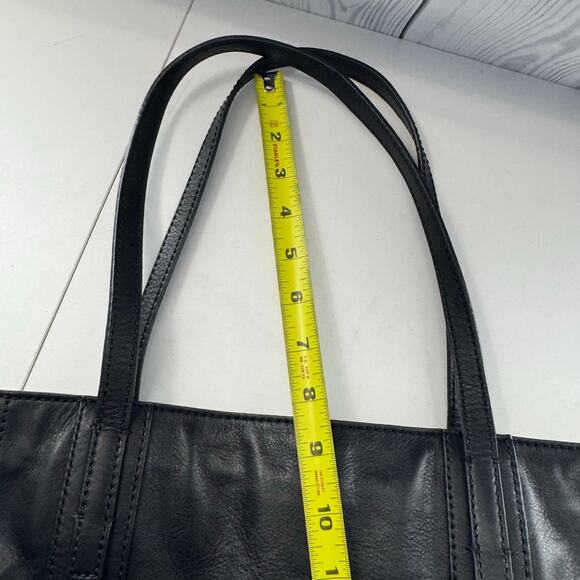 FOSSIL EMMA TOTE Top Zipper Black Hand Bag Strap Soft Leather - Picture 9 of 9